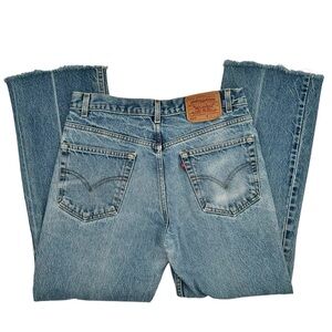 Vintage 2000 Levi's 517 Boot Cut Jeans Paper Tag Made Mexico Frayed Hem 31 x 28
